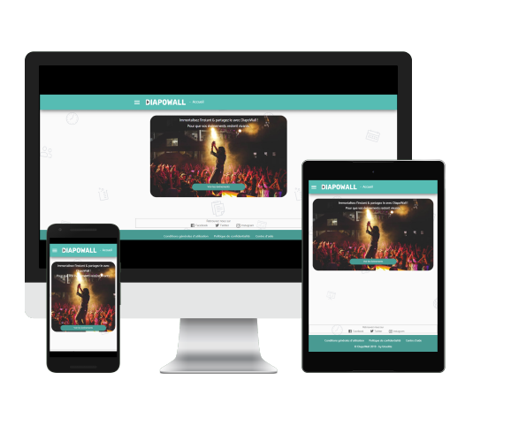 layout-home-page-app.diapowall.com-on-multiple-screens-pc-screen-tablet-screen-and-portable-screen-responsive-design